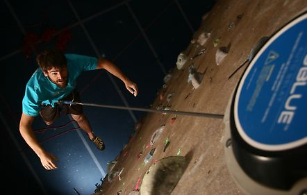 using an auto belay on a ropes course or challenge course